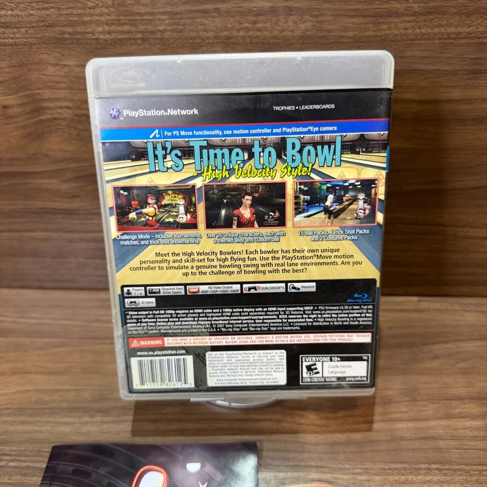 High Velocity Bowling PS3 One Size Multicolor Excellent PlayStation Move